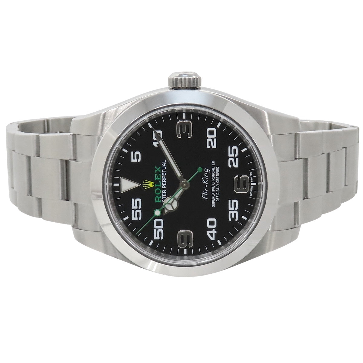 エアキング 116900 SS ランダム番 ブラック 自動巻き メンズ