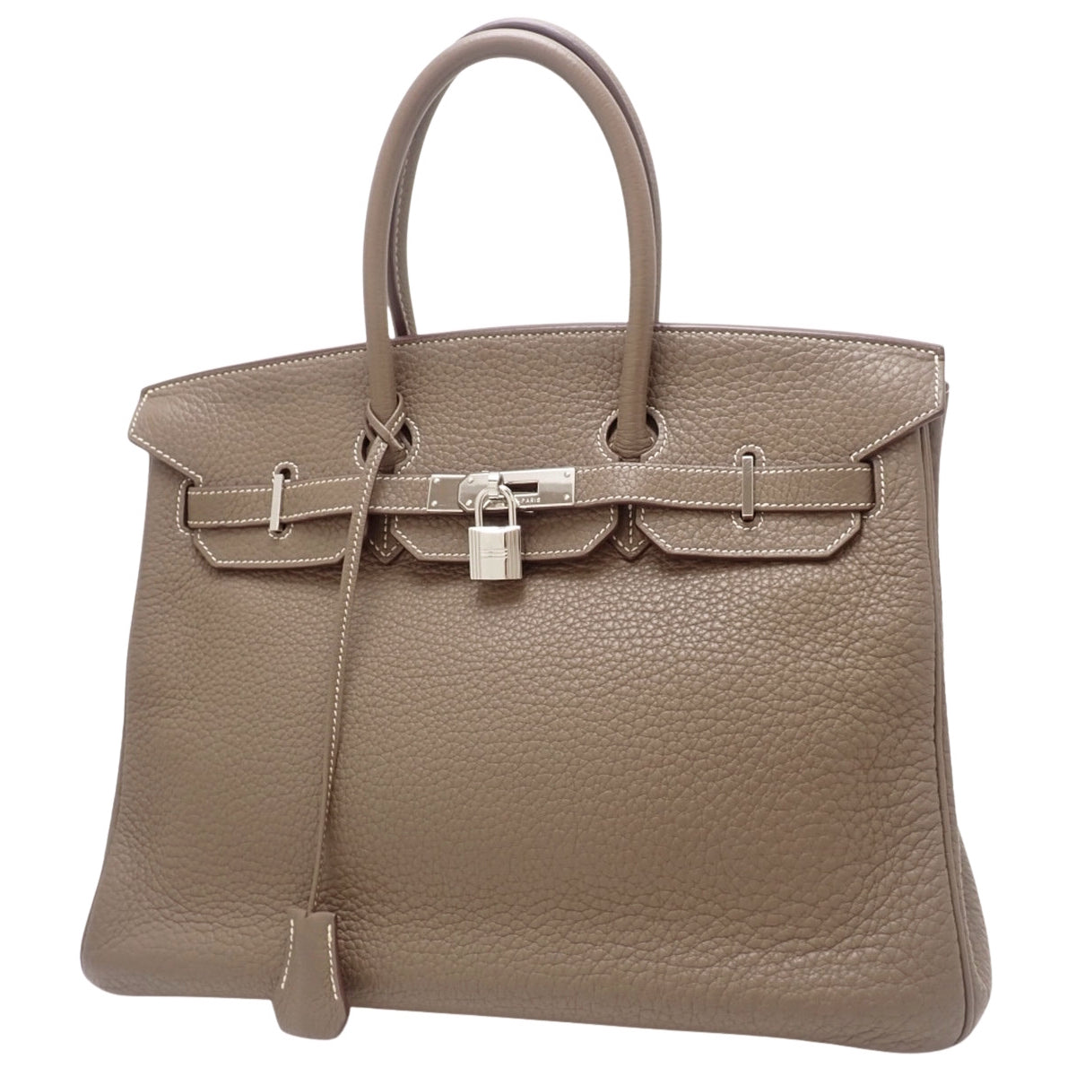 バーキン35 トリヨンクレマンス エトープ/エトゥープ シルバー金具 □L刻印