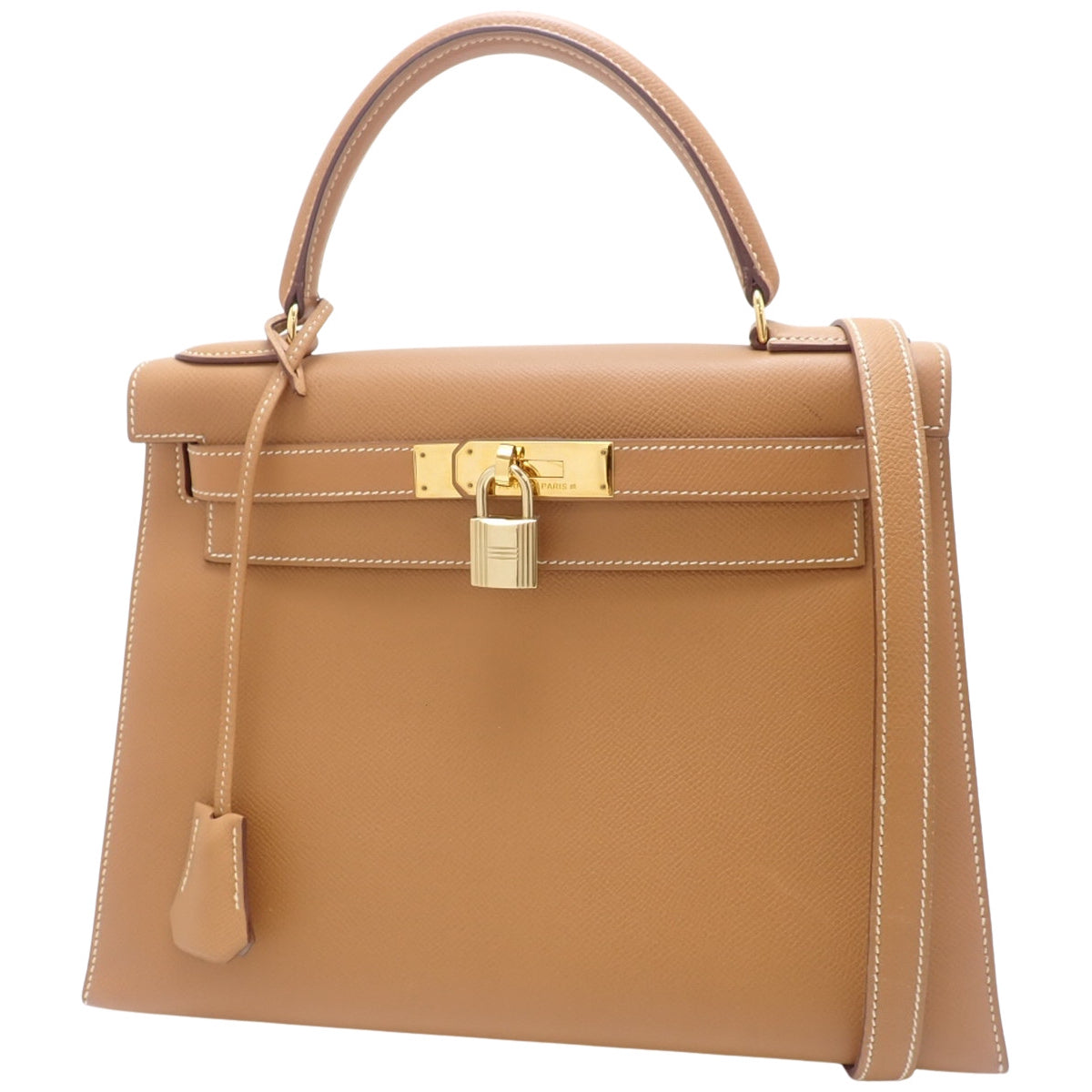 ケリー28 (外縫い) クシュベル ナチュラルサブレ ゴールド金具 ○U刻印