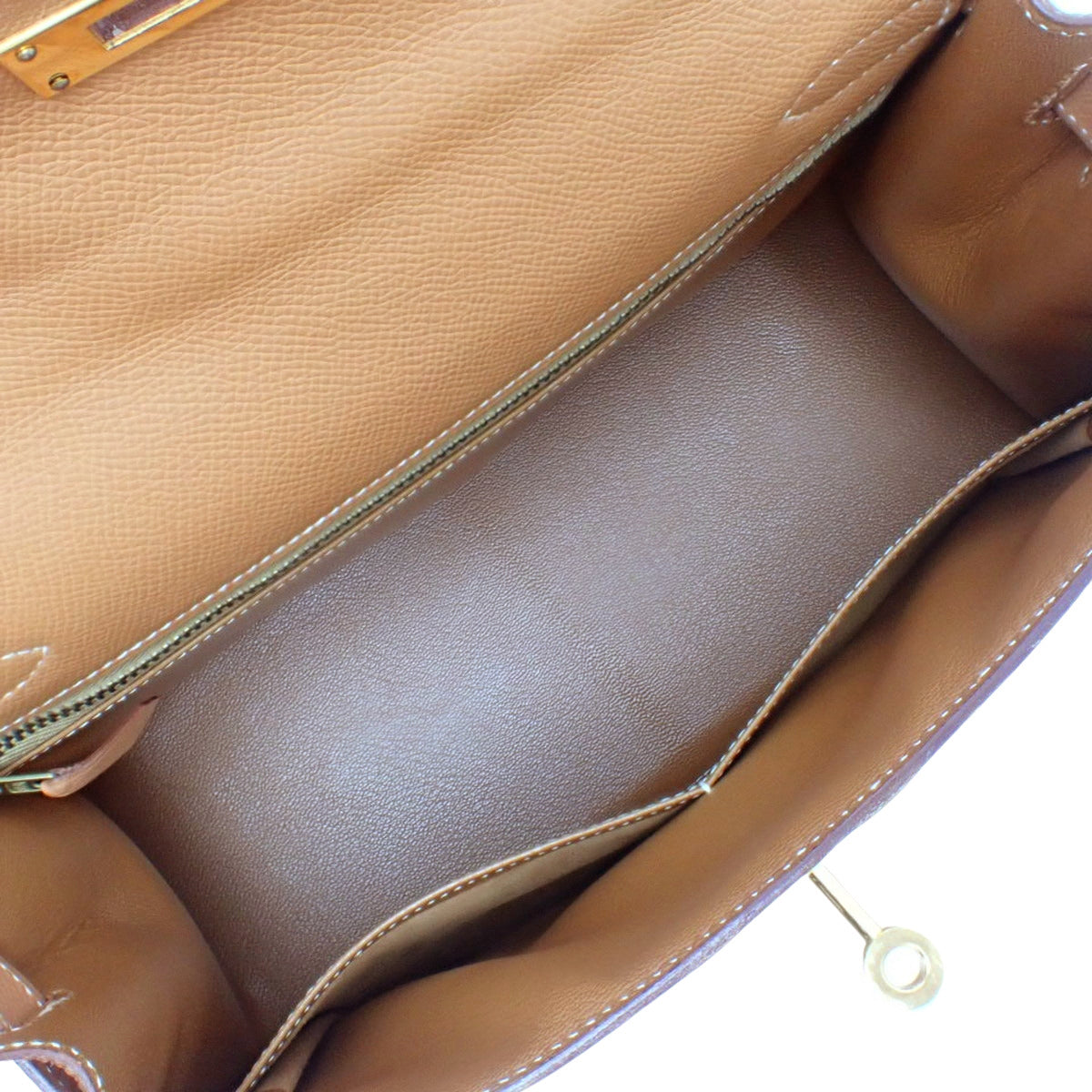 ケリー28 (外縫い) クシュベル ナチュラルサブレ ゴールド金具 ○U刻印