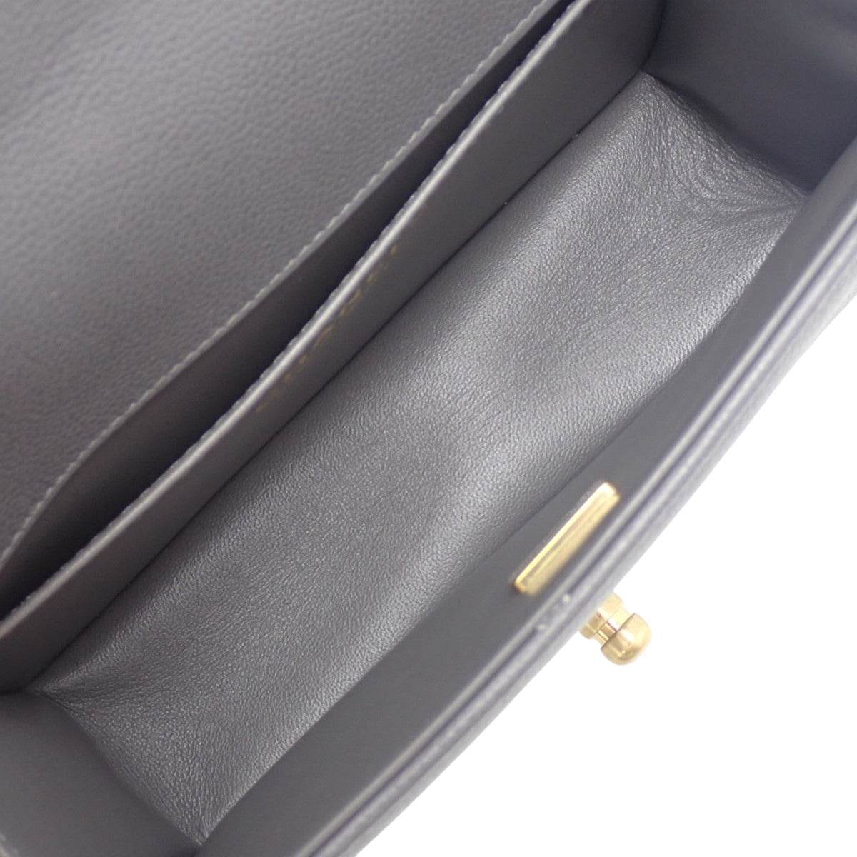 CHANEL Boy Chanel Coco Mark Small Chain Shoulder Bag Caviar Skin Grey