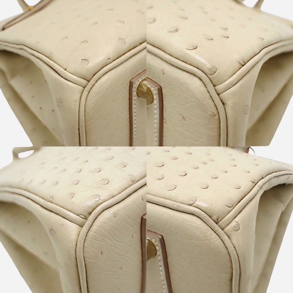 バーキン35 オーストリッチ ベトン ゴールド金具 □J刻印