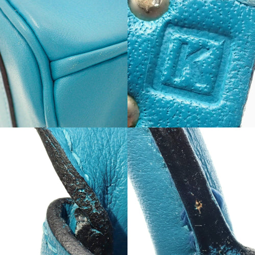 バーキン25 ヴォースイフト パラジウム金具 ターコイズ シルバー金具 □K刻印