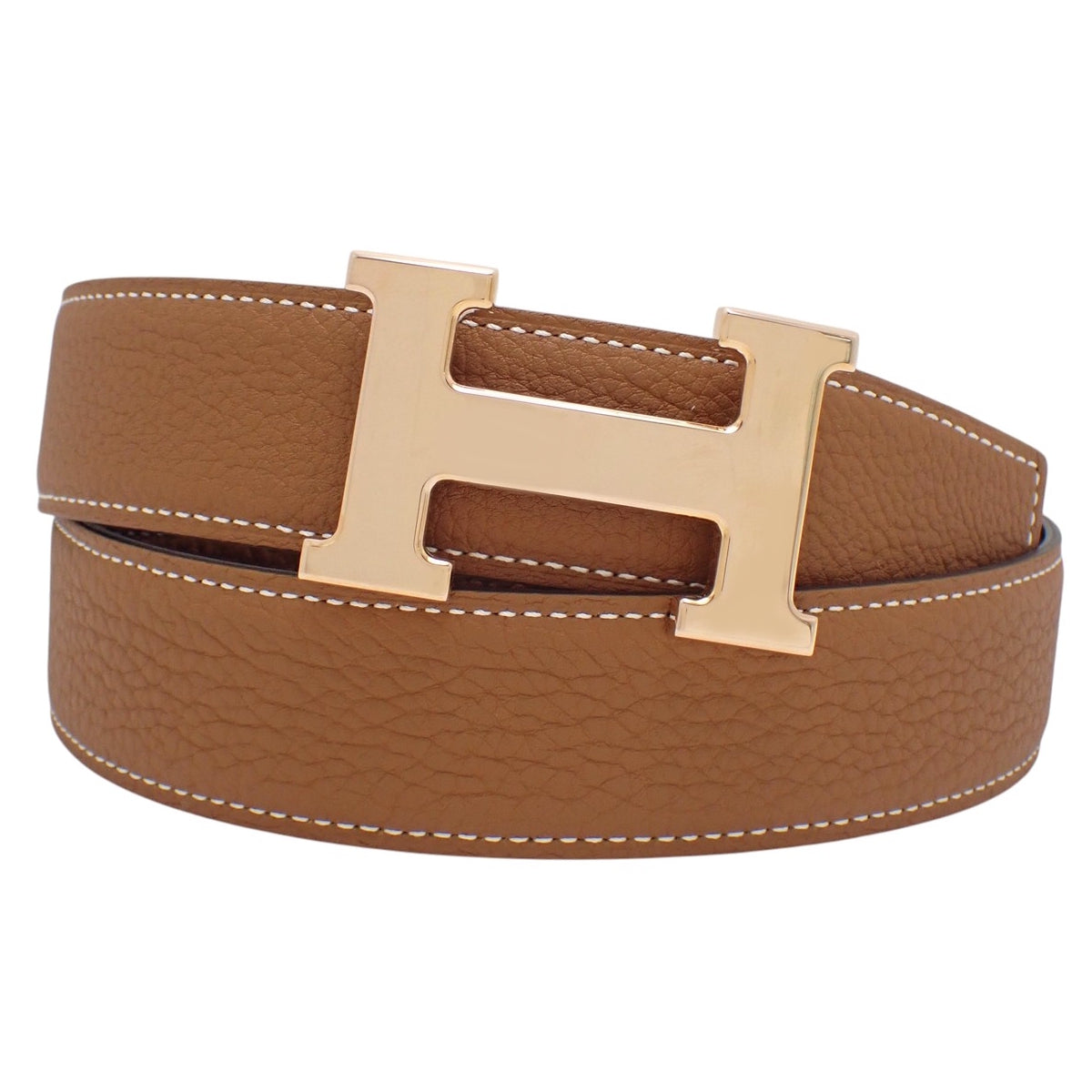 Constance H Belt Reversible 85 Box Calf Togo Gold Black W Stamp