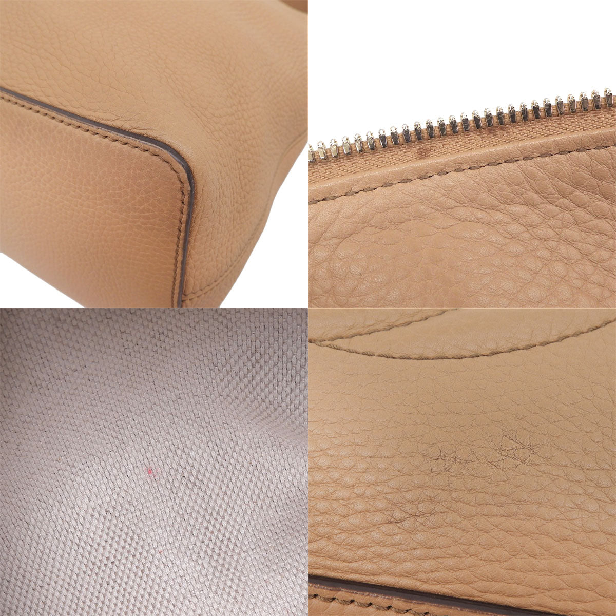 Soho Interlocking G 2-Way Shoulder Bag Calf Beige 408825