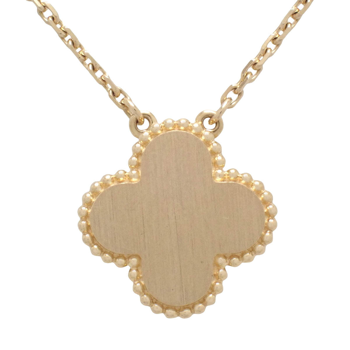Vintage Alhambra Pendant with Diamond and Golden Shell, D0.05, 18K Yellow Gold, YG 1PD, 2018 Christmas Limited Edition