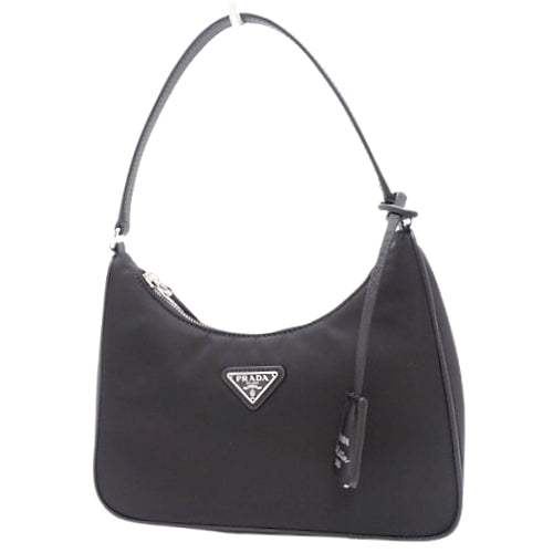 Re-Edition 2005 Re-Nylon Mini Bag, saffiano leather and nylon, black, 1NE204_R064_F0002 (currently available as of December 2023), shoulder bag, Re-Edition.
