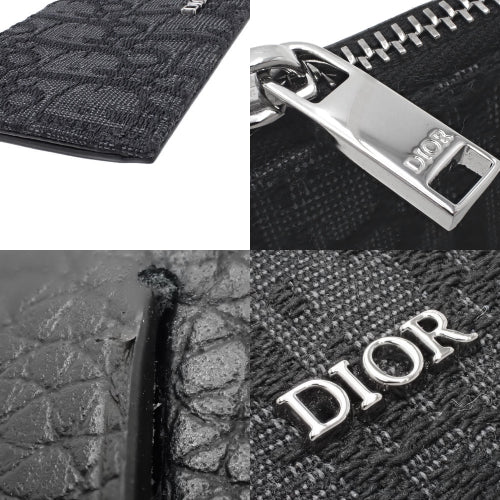 Zip card holder/pass case in calf leather with Dior Oblique Jacquard pattern (2ESBC250YSE_H03E) (current as of February 2024)