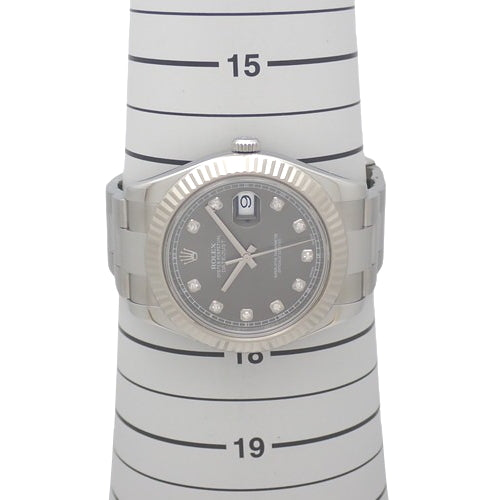 [Warranty included] 116334G Datejust 2 White Gold/Stainless Steel Automatic with Oyster Bracelet, Purchased in January 2014, Gray and Silver