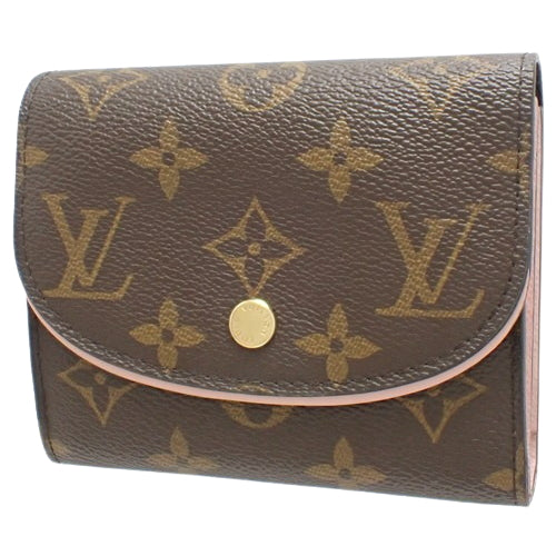 Monogram Ariane Portefeuille Tri-fold Wallet, Mini Wallet, Small Accessory, Monogram Canvas, Rose Ballerine, M62037