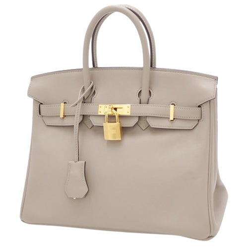Birkin 25 Swift, Gris Asphalt, Gold Hardware, A stamp.
