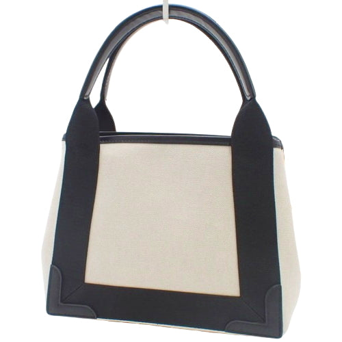 Navy Cabat XS Calfskin Canvas, Off-White and Black, 390346, 2-way Mini Shoulder Bag, Shoulder and Crossbody.