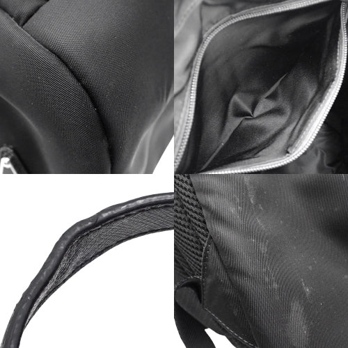 Re-Nylon xサフィアーノレザー バックパック デイリー 三角ロゴ ナイロン サフィアーノレザー NERO ネロ 2VZ135_2DMG_F0002_V_HOL(2024年2月現在現行品)