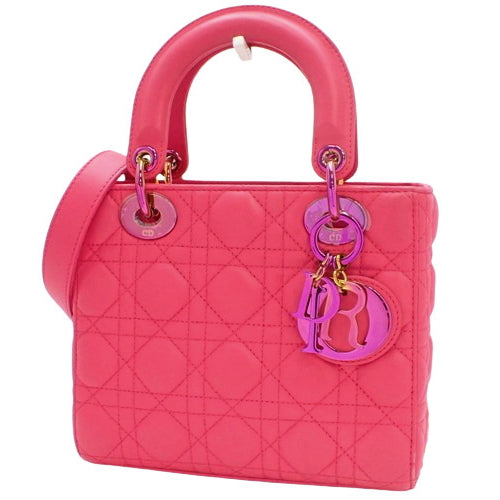 カナージュ Lady Dior バッグ スモール 2WAY ショルダー 肩掛け 斜め掛け ラムスキン