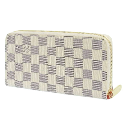 Damier Azur Zippy Wallet Vivienne Long Wallet with Round Zipper, Damier Azur Canvas N40507