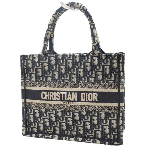 Dior Book Tote bag, small, canvas, navy and beige, M1265ZRIW_M828 (currently available as of May 2024), handbag, Trotter, Dior Oblique embroidery.