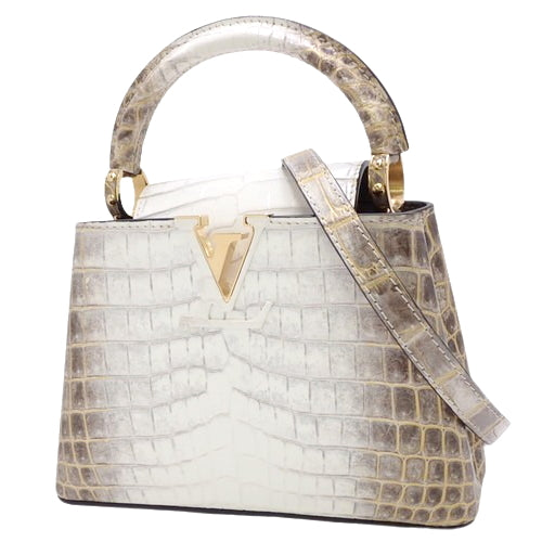 Capucines MINI Sahara 2-way Shoulder Bag, Nile Crocodile, Sahara, N98156