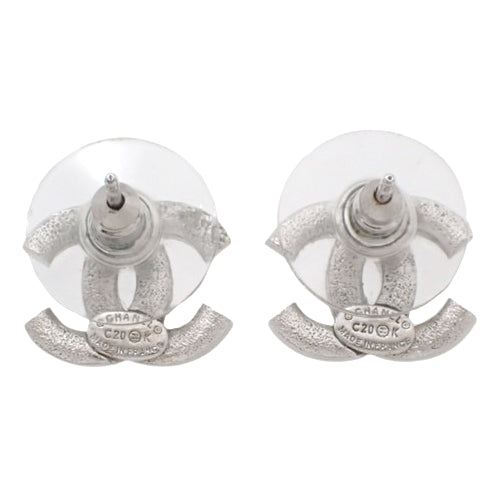 Coco Mark Rhinestone Earrings Metal Accessories Jewelry