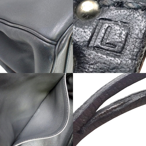 Birkin 25 Graphite Swift Tote Bag with Palladium and Silver Hardware and "L" Stamp