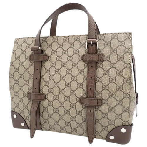GG Supreme tote bag with details, GG Supreme canvas and leather, beige and brown, 643814, shoulder bag, handbag.