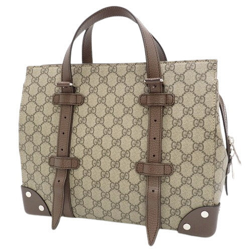 GG Supreme tote bag with details, GG Supreme canvas and leather, beige and brown, 643814, shoulder bag, handbag.