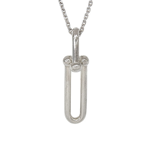 Long Link Pendant, Silver SV925, Accessory, Jewelry