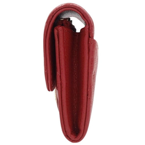 Matelasse Coco Mark Mini Wallet, Small Card Case, Business Card Holder, Caviar Skin