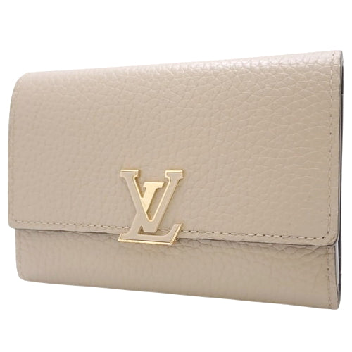 Portefeuille Capucines Compact Tri-fold Wallet in Taurillon Leather, Galle M62159 (Current as of December 2024)