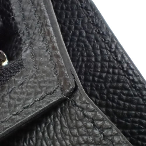 Be'an Compact, Epsom calfskin, palladium hardware, black;  silver hardware, Y-stamp.