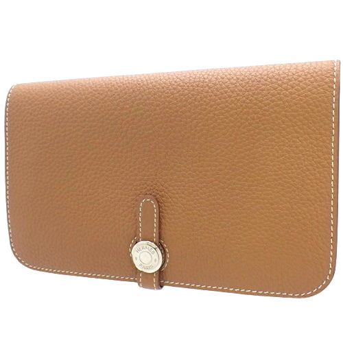 Dogon Duo Gold, Taurillon Clemence Leather, Palladium Hardware, Silver Hardware, Z Stamp, Dogon GM Bifold Long Wallet