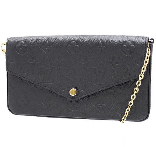 Monogram Empreinte Pochette Felicie Chain Wallet Shoulder Bag, Monogram Empreinte Noir, M82477 (current as of December 2024)