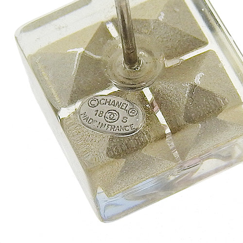 Cocomark clear earrings, plastic square accessories