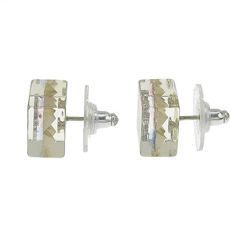 Cocomark clear earrings, plastic square accessories