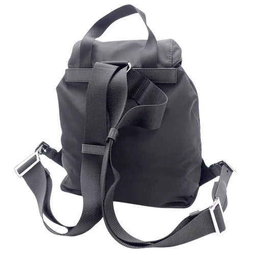 Small Re-Nylon Shoulder Backpack, Nylon, NERO, 1BZ677
