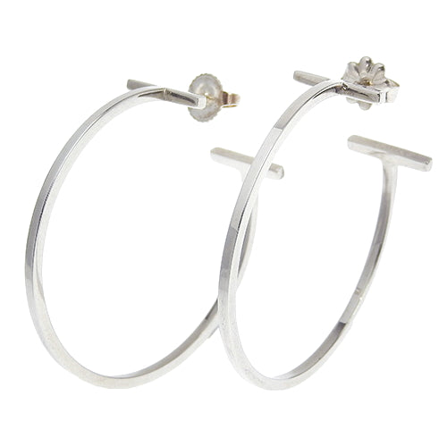 ティファニーT ワイヤー フープピアス シルバー925 Sv ラージ アクセサリー ジュエリー