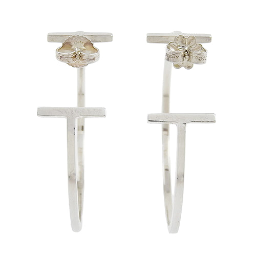 ティファニーT ワイヤー フープピアス シルバー925 Sv ラージ アクセサリー ジュエリー