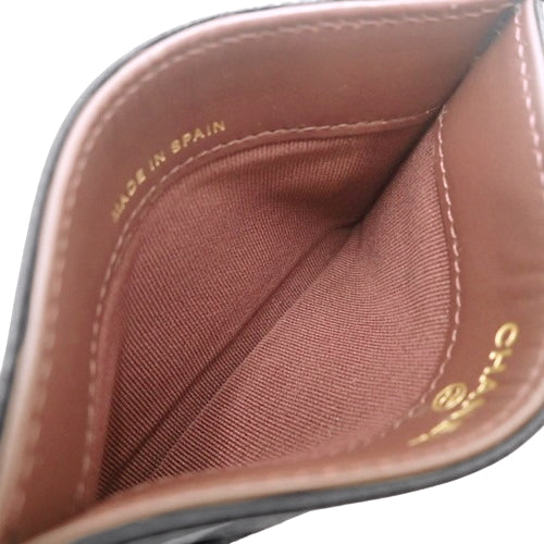 Matelasse Coco Mark Card Holder in Caviar Leather