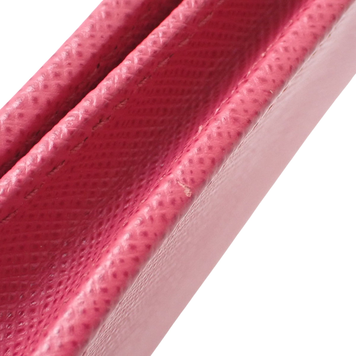 二つ折り財布 サフィアーノレザー 1MV204 ピンク