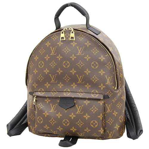 Monogram Palm Springs Backpack MM, Monogram Canvas, Brown, Black, M44874 (currently in production as of January 2024), shoulder bag, backpack.