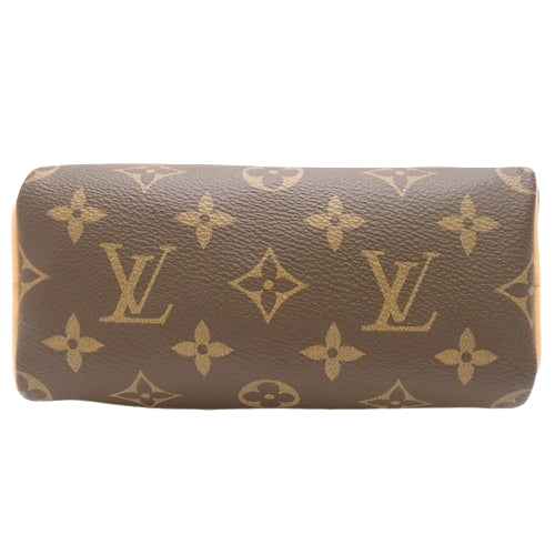 Monogram Nano Speedy, Monogram Canvas, Brown, Beige, M81085 (currently available as of December 2023), 2-way shoulder mini bag.