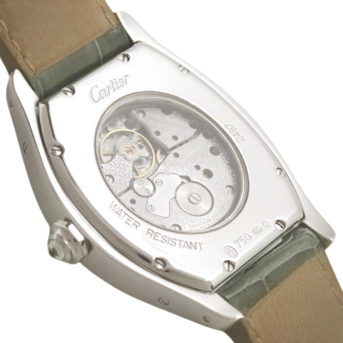 [Warranty included] Tortue LM WA503851 White Gold Manual Winding Bezel Diamond Silver Gray Purchased in April 2004