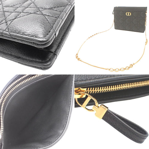 Canutage CARO Zip Pouch, Calfskin, Black, S5106UWHC_M900 (currently available as of December 2023).  Clutch, shoulder bag, crossbody bag.