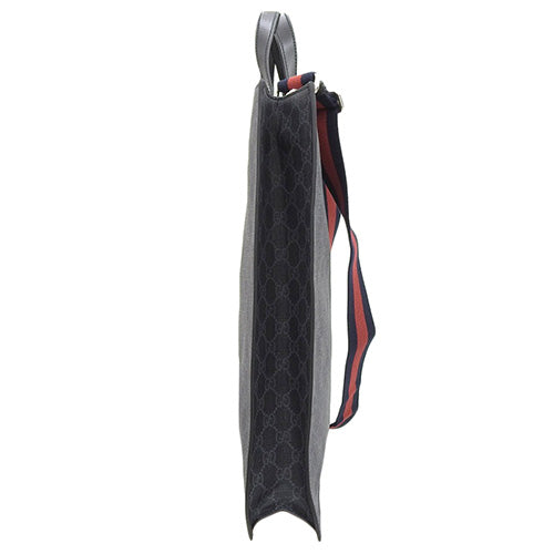 GG Supreme GG Supreme Canvas Black Gray 495559 K5IAN 1095 2WAY Handbag Shoulder Bag Crossbody Vertical