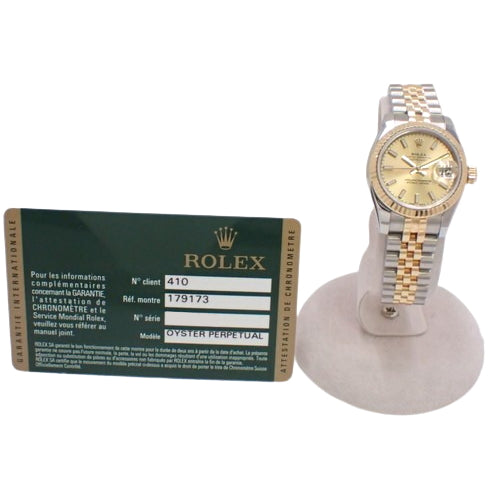 [Warranty included] 179173 Datejust 26 Stainless Steel/Yellow Gold V (2009) Automatic Jubilee Watch, Purchased in September 2013, Gold