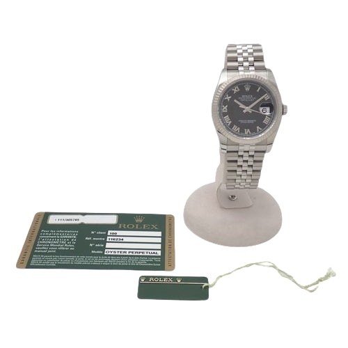 [Warranty included] 116234 Datejust Stainless Steel Automatic Watch, Random Number, Purchased September 2011, Black and Silver