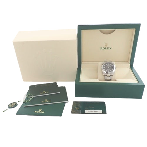 [2022 Warranty] 126300 Datejust 41 Stainless Steel Automatic with Random Number, Oyster Bracelet, Slate, Purchased in February 2022, Gray and Silver
