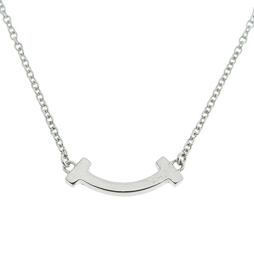 Smile Pendant, Mini, White Gold (K18WG), Accessory, Jewelry