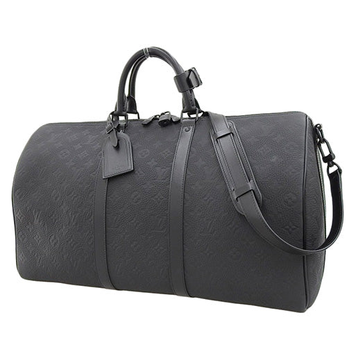 Monogram Keepall Bandouliere 50 双向单肩/斜挎旅行包，Taurillon 皮革，M59025（截至 2024 年 1 月）