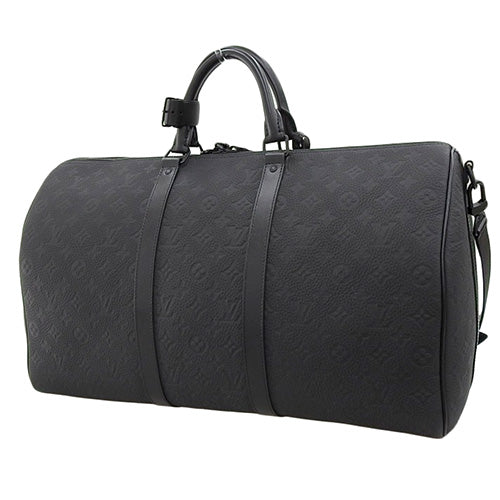 Monogram Keepall Bandouliere 50 双向单肩/斜挎旅行包，Taurillon 皮革，M59025（截至 2024 年 1 月）