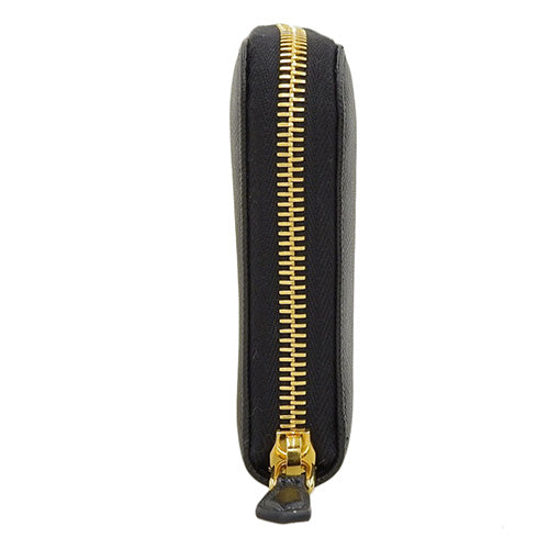 ラウンドファスナー長財布 ジップアラウンド ロングウォレット サフィアーノレザー SAFFIANO METAL NERO 1ML506 QWA F0002